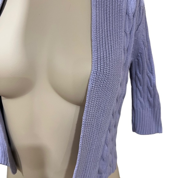 DANA buckman cableknit crop lavender sweater - perfect condition- size small - Picture 4 of 7